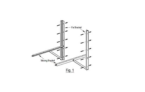Ebco Aurora Folding Dining Table Bracket Fitting (900 mm, 36 Inch)