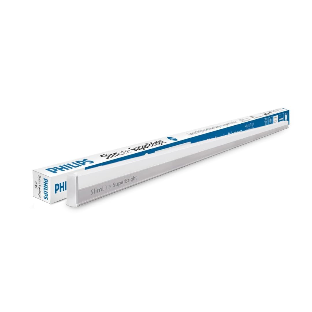PHILIPS 20-watt LED Batten/Tubelight | Slimline Ultra Compact 4-ft LED Batten for Living Room & Bedroom | Natural White, Pack of 1