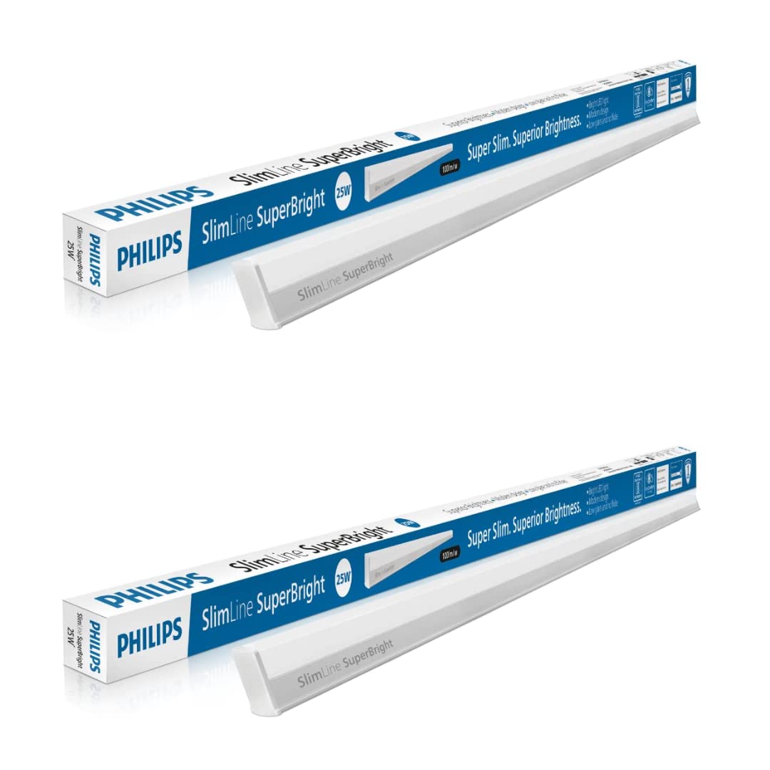PHILIPS 20-watt LED Batten/Tubelight | Slimline Ultra Compact 4-ft LED Batten for Living Room & Bedroom | Natural White, Pack of 1