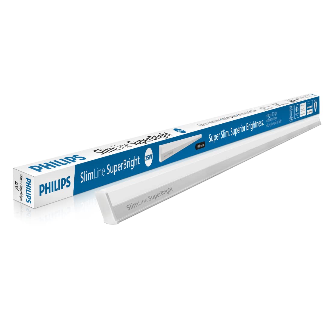 PHILIPS 20-watt LED Batten/Tubelight | Slimline Ultra Compact 4-ft LED Batten for Living Room & Bedroom | Natural White, Pack of 1