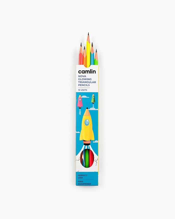 Camlin Nova Glowing Triangular Pencils ( Wooden Pencil )
