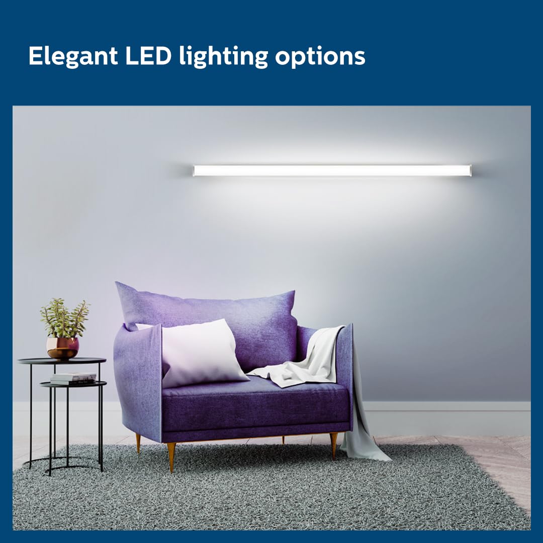 PHILIPS 20-watt LED Batten/Tubelight | Slimline Ultra Compact 4-ft LED Batten for Living Room & Bedroom | Natural White, Pack of 1