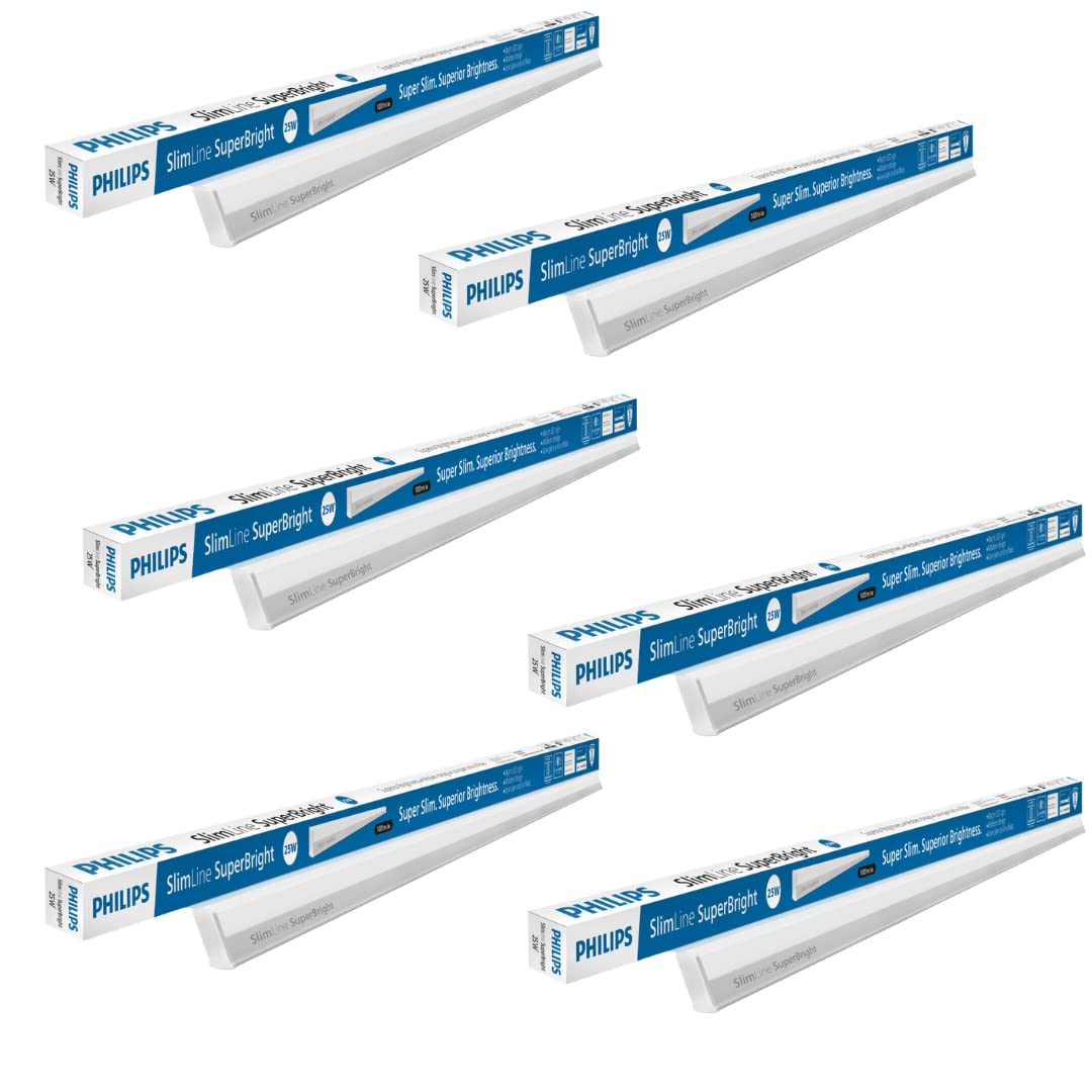 PHILIPS 20-watt LED Batten/Tubelight | Slimline Ultra Compact 4-ft LED Batten for Living Room & Bedroom | Natural White, Pack of 1