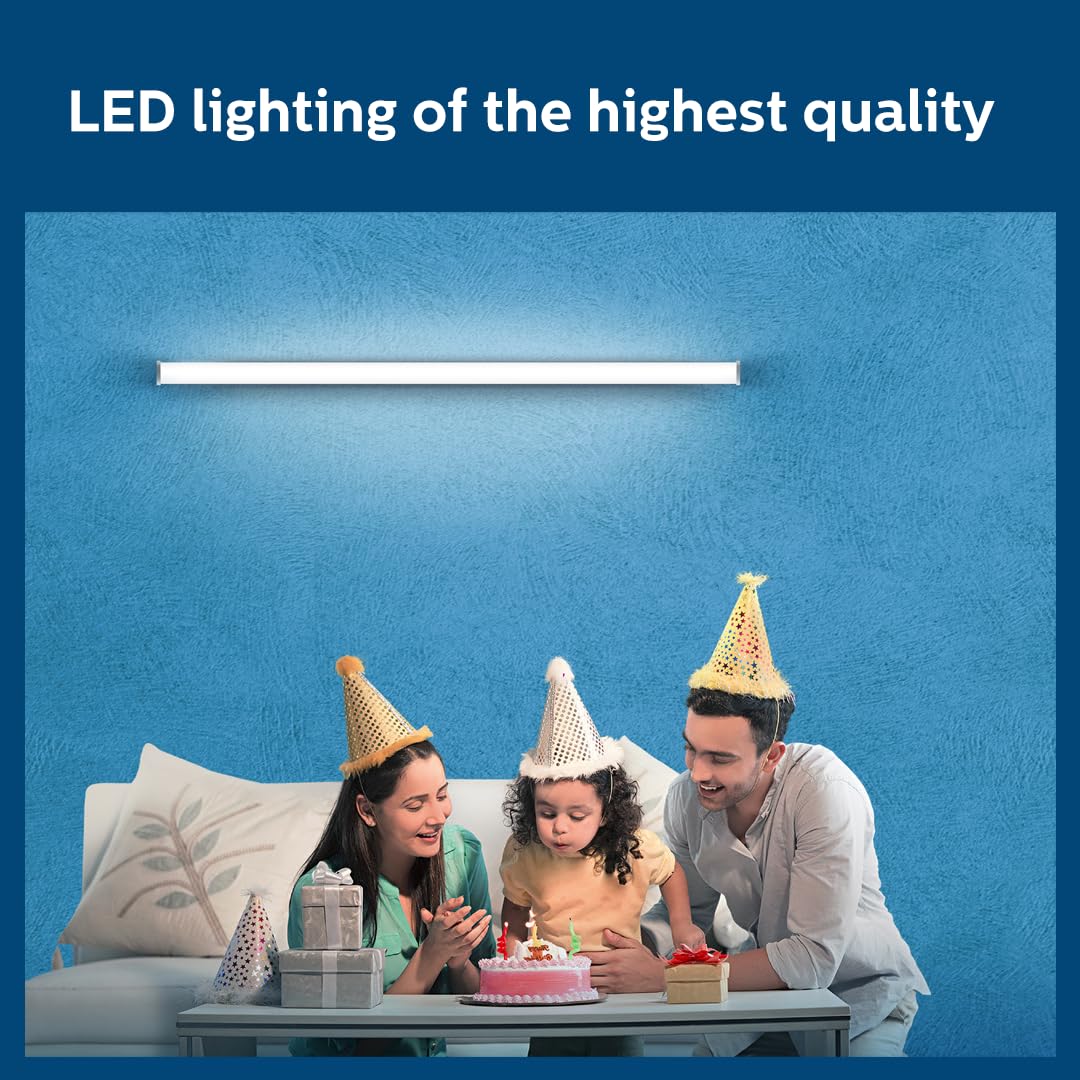 PHILIPS 20-watt LED Batten/Tubelight | Slimline Ultra Compact 4-ft LED Batten for Living Room & Bedroom | Natural White, Pack of 1