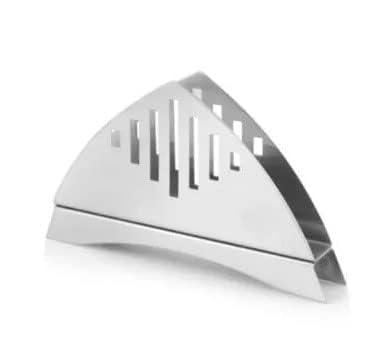 THAASA 2 Pieces Stainless Steel Napkin Holder for Kitchen - Tissue Paper Holder for Dining Table, Napkin Stand for Restaurant, Cafe, Hotels, Matt Finish Slotted Round (Pack of 2)
