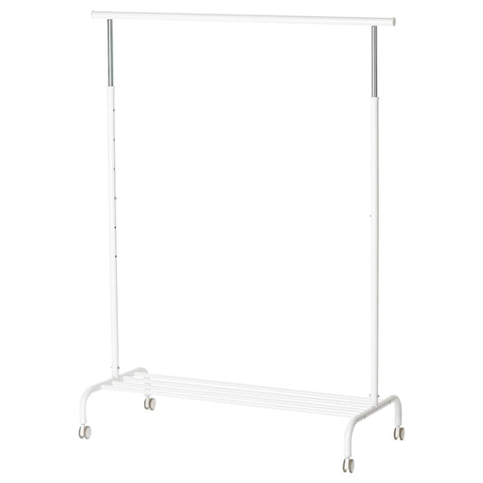 Alloy Steel Clothes Rack (White), 68.9 X 208 X 43.7 CM