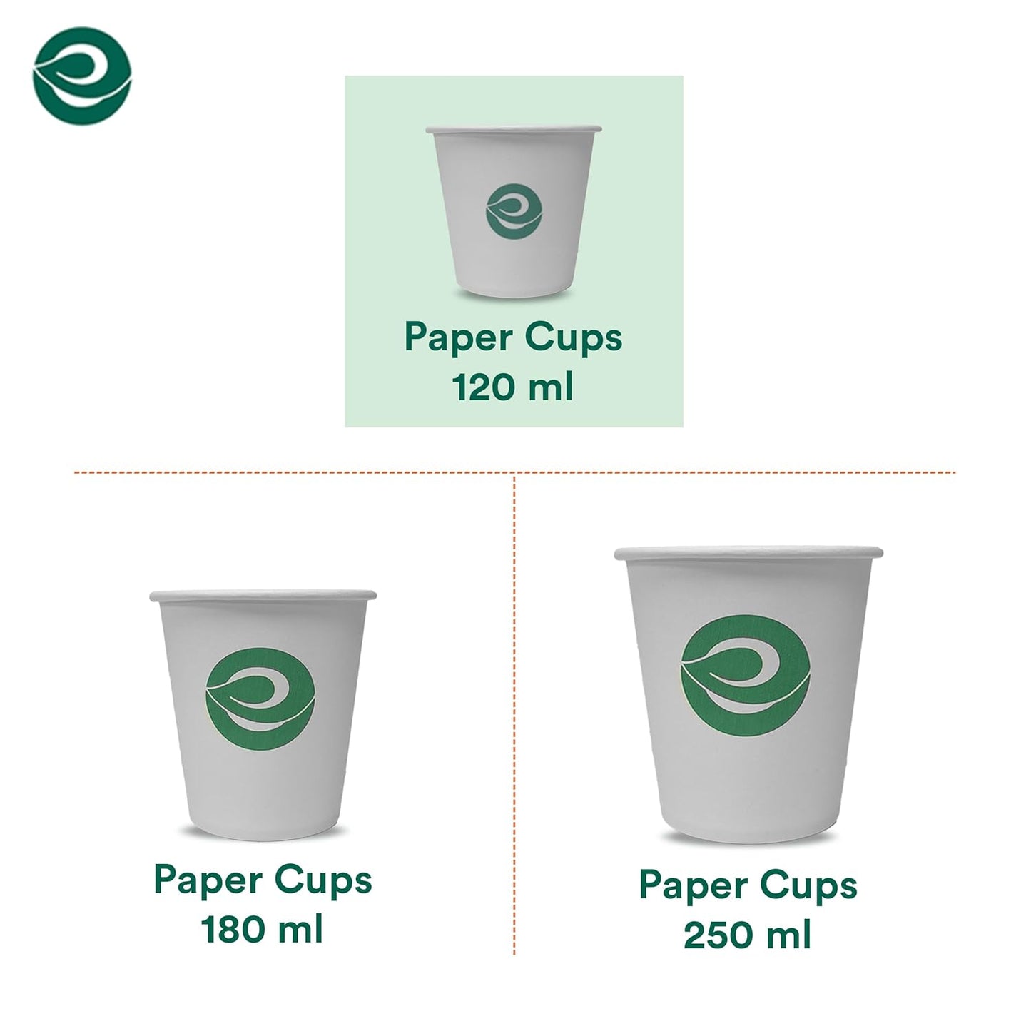 ECO SOUL [120 ml, 100 Count Disposable White Paper Cups| Plastic-Free Aqueous Coated | Eco-Friendly & Biodegradable Cups | Use & Throw Party Glasses | Ideal for Tea, Coffee & Water | 190 GSM